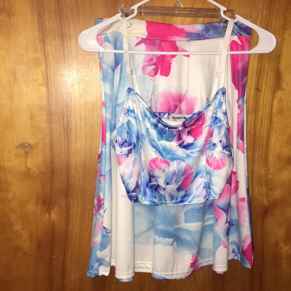 Crop top and skirt set